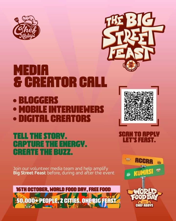 Media and creator call poster with application QR code